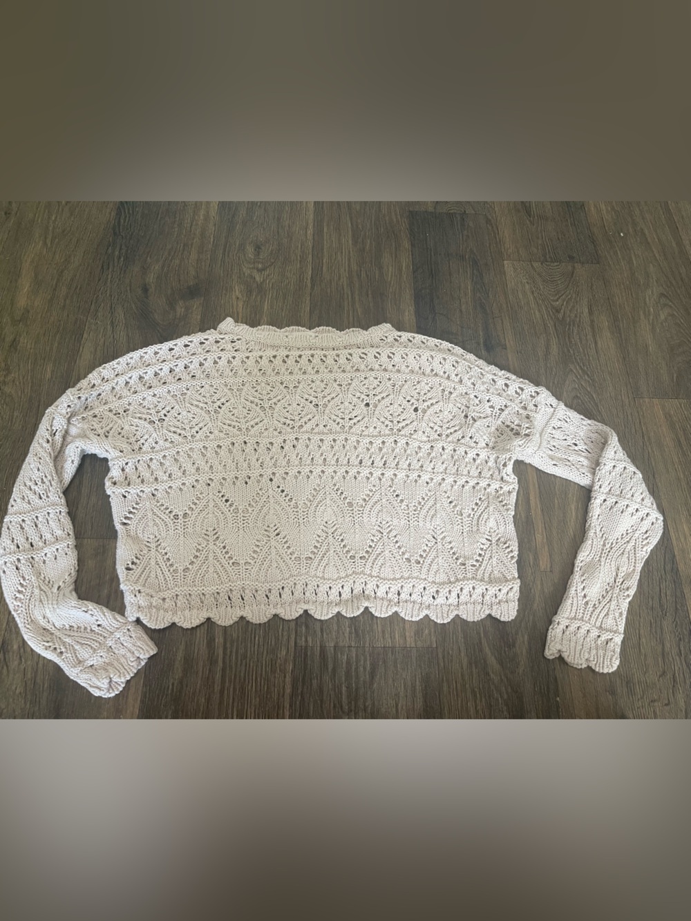 Garnet Hill 100% Organic Cotton Crochet Knit - Picture 2 of 16